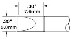Solder Tip, Smart Heat PowerTips, STTC-117Metcal  